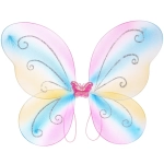 Карнавальный костюм «Радужный окрас» (юбка,крылья,волшебная палочка,ободок)