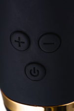 Чёрный вибратор WANAME Thunder с клиторальным отростком - 24,2 см. (Цвет: черный)