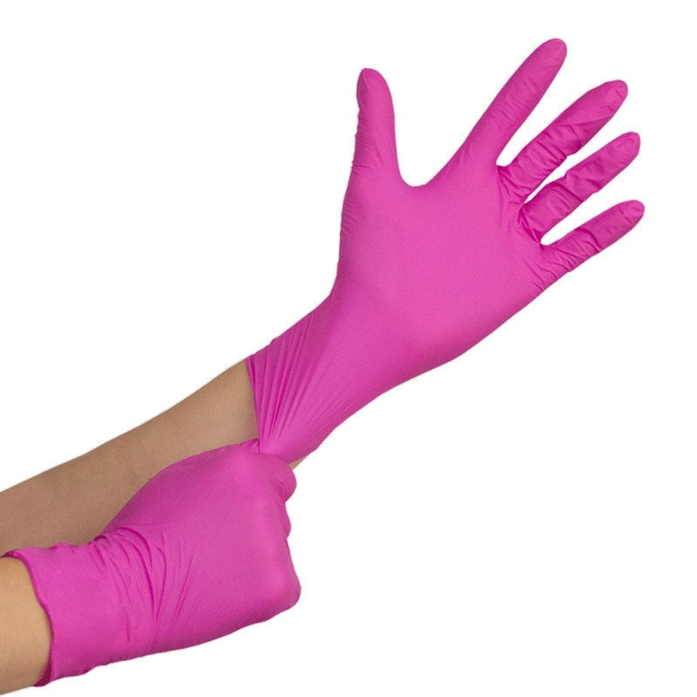 Перчатки нитриловые одноразовые размеры S, M, L (1 пара)