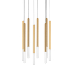 L8T747133 Люстра TUBO LED 40W 2000LM 360G ЗОЛОТО 3000K (574733+747133 (8 шт)