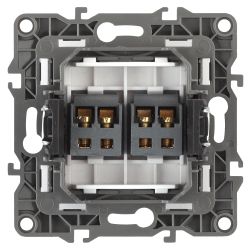 Розетка ЭРА Серия 12 12-3112-01 аудио двойная IP20 белый