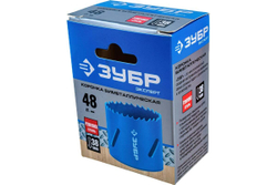 Биметаллическая коронка ЗУБР Эксперт 48 мм, быстрорежущая сталь 29531-048_z01