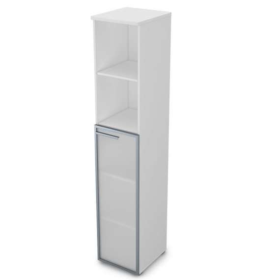 9ПЛД.005.15 Пенал высокий со стеклом и открытой полкой (400*450*2045), левый