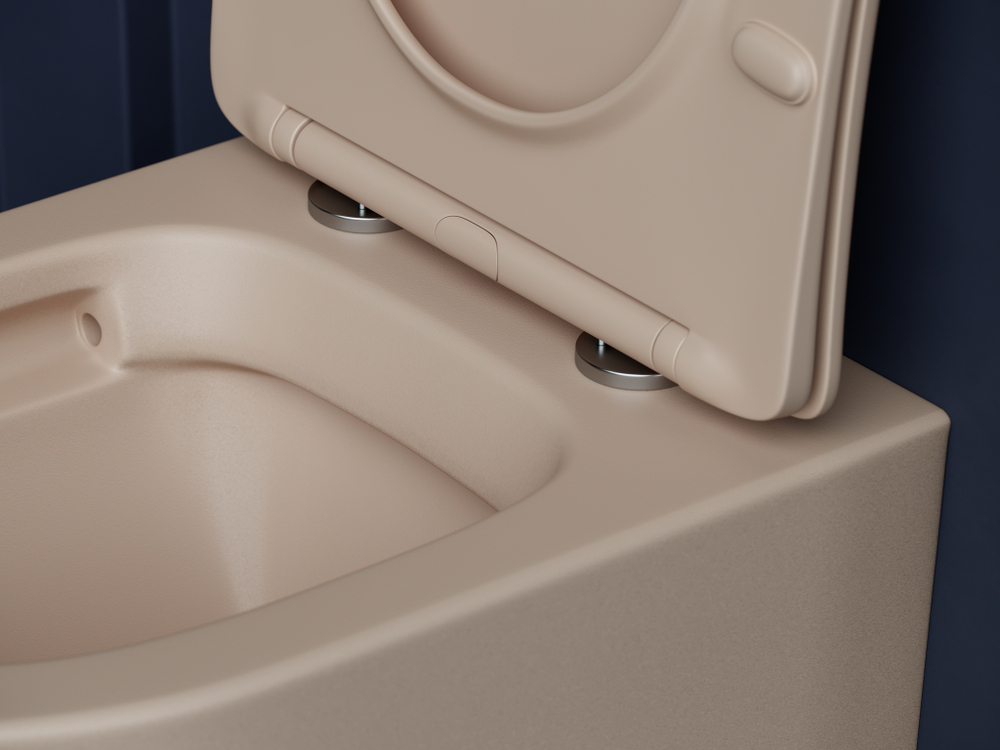 Комплект подвесной безободковый унитаз Ceramica Nova Balearica CN6000MC капучино матовый с сиденьем микролифт + инсталляция Am.Pm ProC I012707.0238 с клавишей смыва ProC S, чёрная матовая