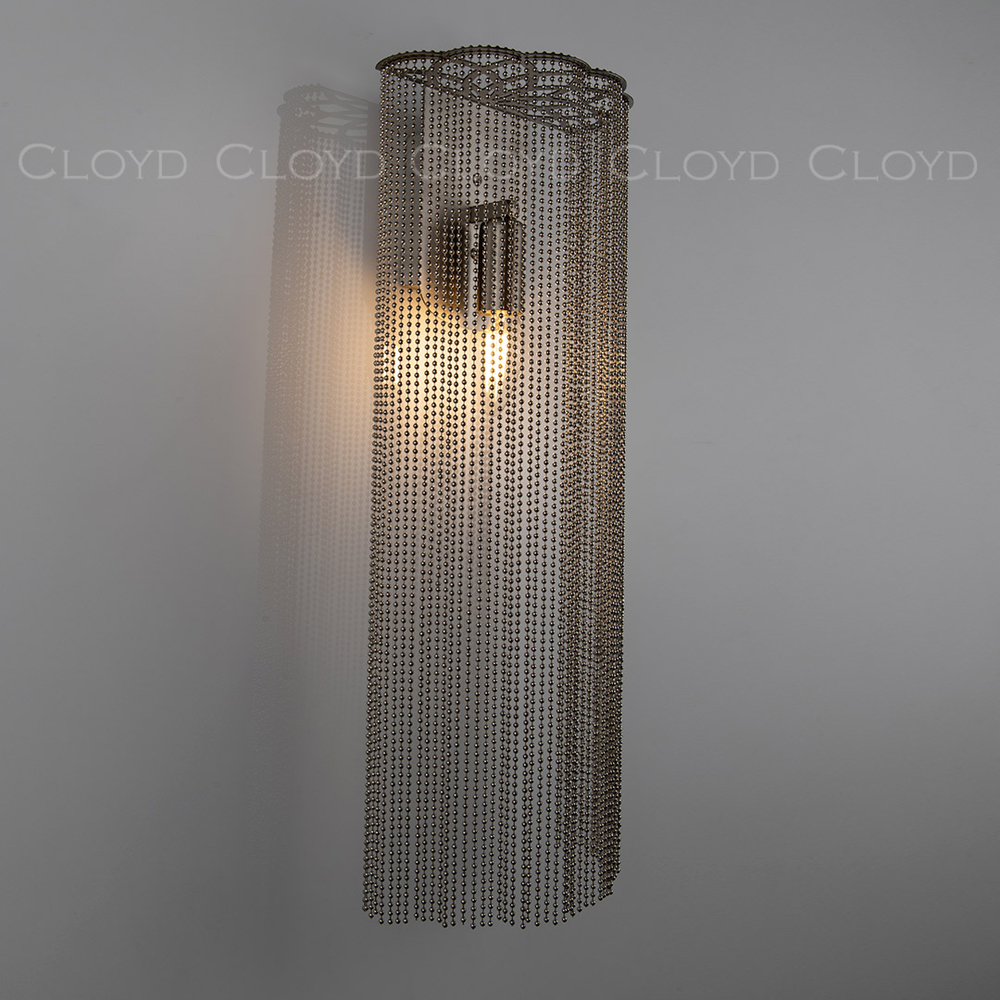 Бра Cloyd ONASSIS W1 / выс. 50 см - никель сатин (арт.20403)