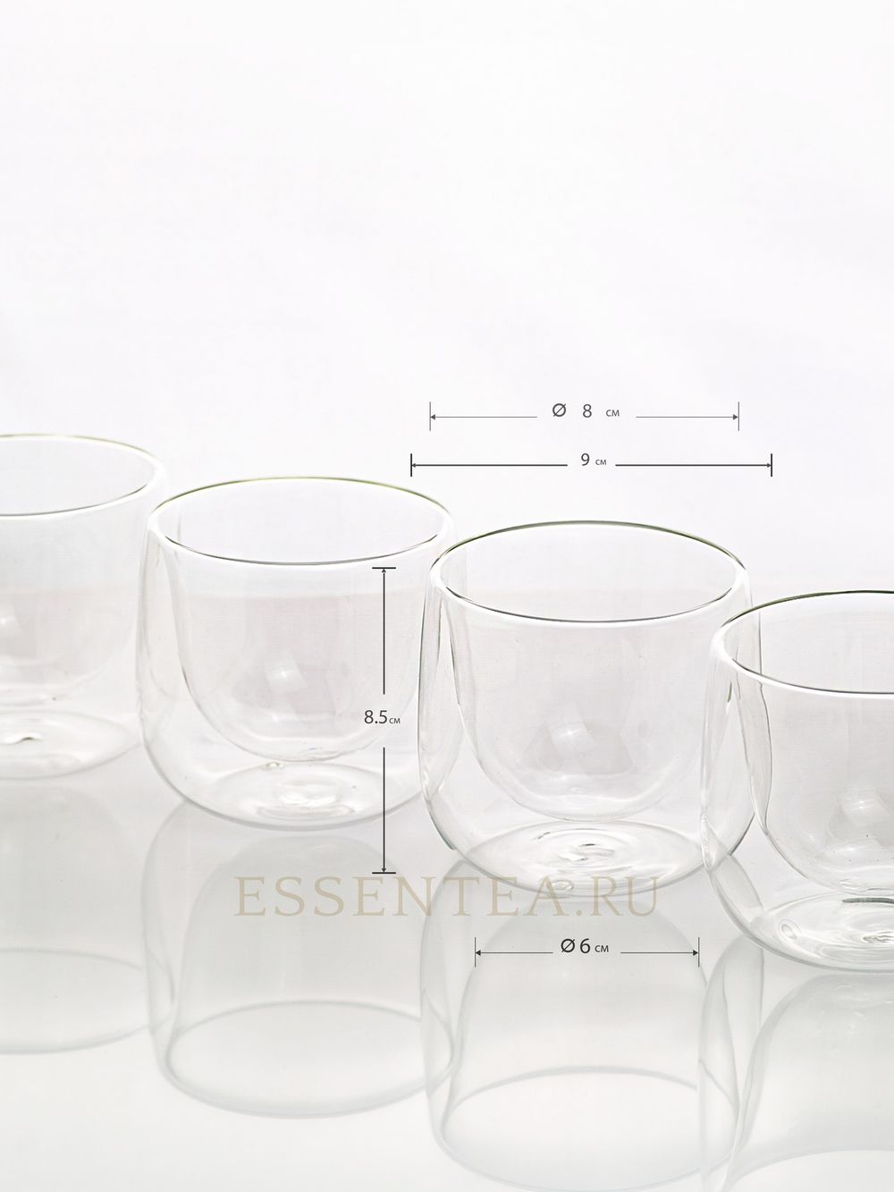 чашка стеклянная размеры
