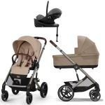 Коляска Cybex Balios S Lux TPE complete Cloud G Lava Grey Plus Base G 4 в 1 Almond Beige с дождевиками