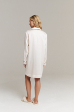 Пижамная блуза с кантом удлиненная