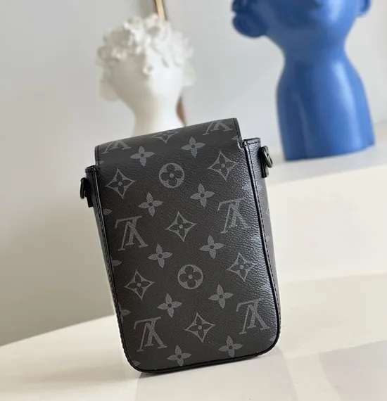 Бумажник Louis Vuitton S-lock Vertical Wearable темно-серый