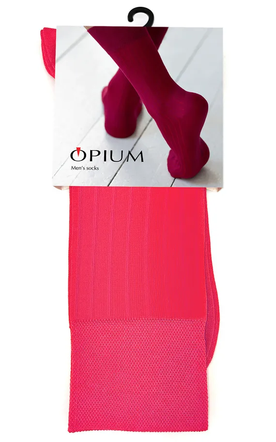 Мужские носки Premium "в рубчик" Розовый