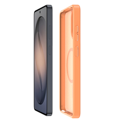 Чехол оранжевого цвета с MagSafe для Samsung Galaxy S26 Ultra, серия Yind Series от Dux Ducis