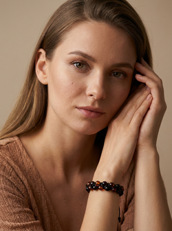 Браслет женский на руку. Янтарь натуральный формованный