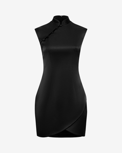 Платье-ципао из сатина