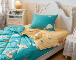 Детское постельное белье 1.5 спальное Sofi De MarkO Giraffe синее