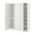 Распашной шкаф PAX VIKANES IKEA трехдверный с 7 полками (белый)  170*45*260