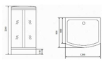 Душевая кабина Timo Standart 120x90 T-1115 с гидромассажем