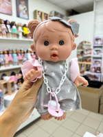 Ванильный пупс Marina&Pau Девочка с пышными хвостиками - 26 см