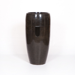 Раковина напольная из мрамора Round Midle Big Black MN-01707 (45*45*90 см)