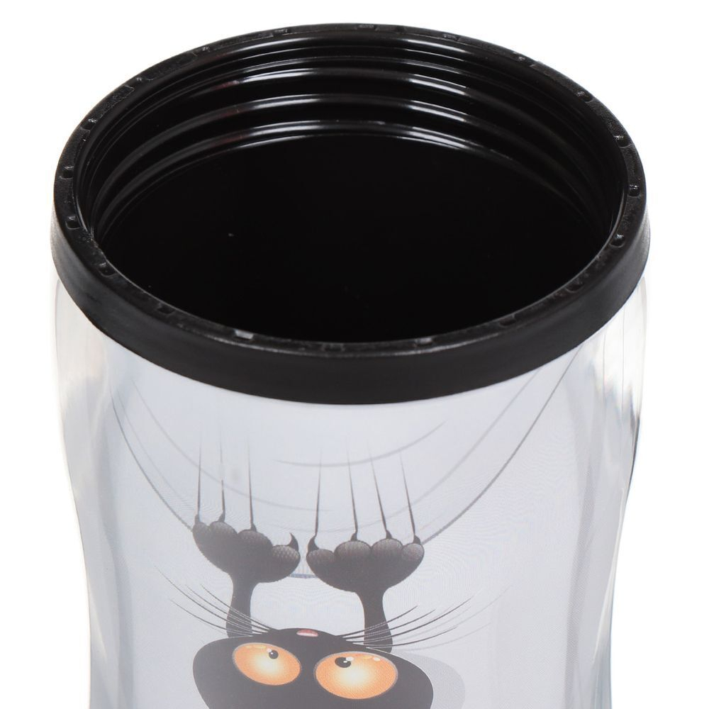 Термокружка пластик, 0.38 л, Daniks, Кот, колба пластик, YYCF001-12