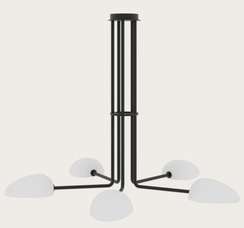 Подвесной светильник Kezo 5L черный/белый