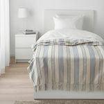 Плед IKEA AKERNEJLIKA (ОКЕРНЕЙЛИКА), Бежевый с рисунком, 110х170 см