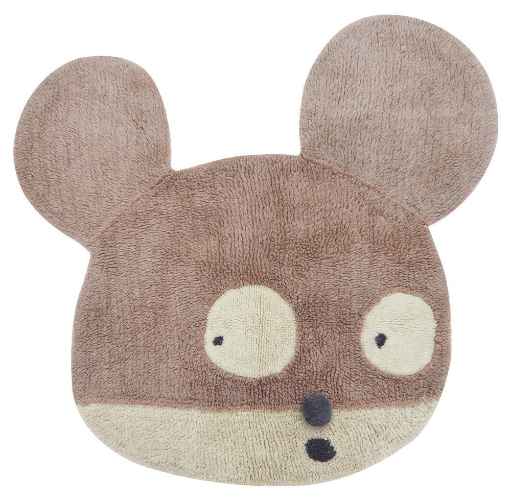 Шерстяной стираемый ковер Lorena Canals Miss Mighty Mouse 100х120 см