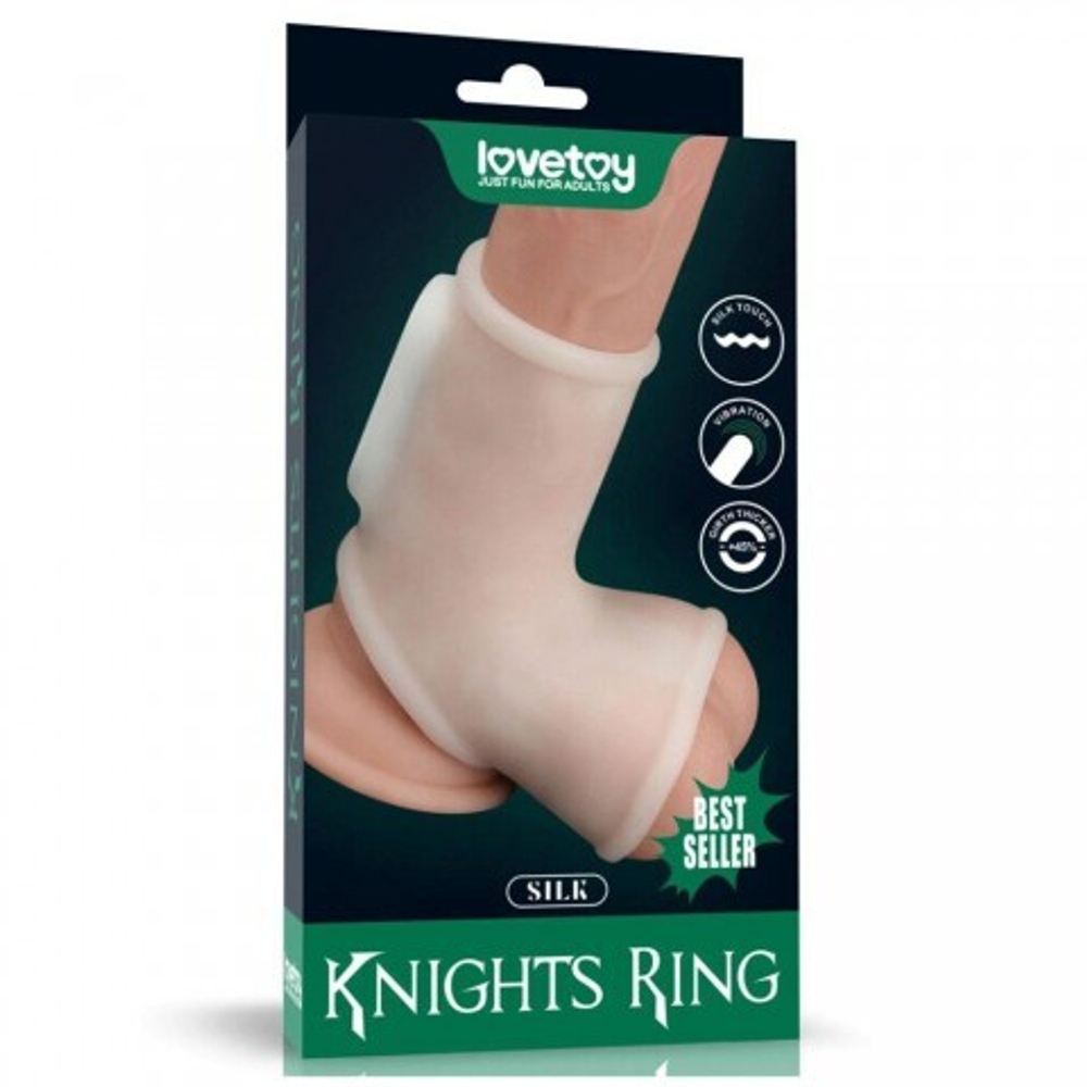 Насадка на пенис с вибрацией Silk Knights Ring (12*2,8)