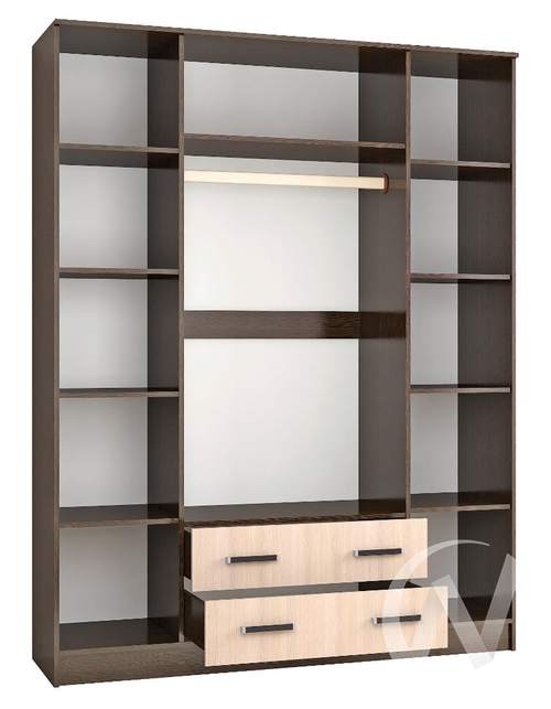 Шкаф комбинированный Лагуна 1;6 (венге/дуб молочный)