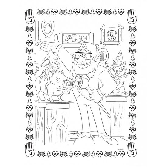 Э.Гравити.Раскраска №4.Диппер с книжкой