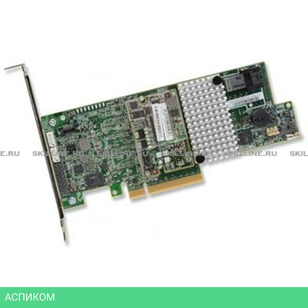 Контроллер LSI 9361-8I SGL 12Gb/s, RAID 0/1/10/5/6/50/60, 8i ports, 1Gb (LSI00417)