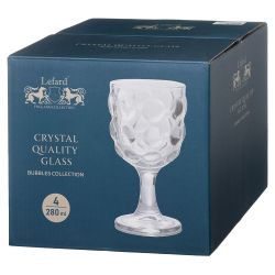 НАБОР БОКАЛОВ "BUBBLES" 4 ШТ./280 МЛ