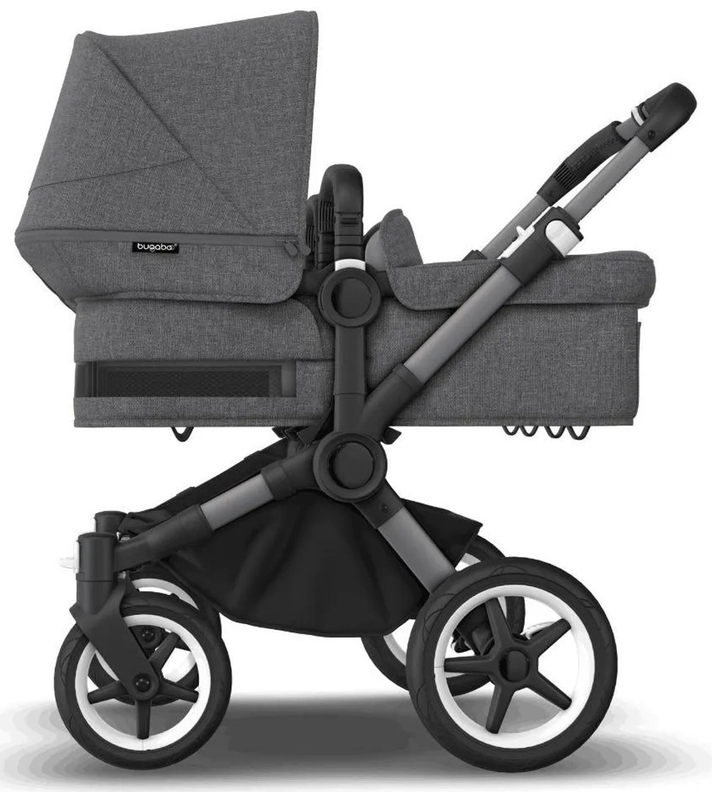 Коляска для двойни Bugaboo Donkey 5 Twin шасси Graphite Grey Melange/Grey Melange