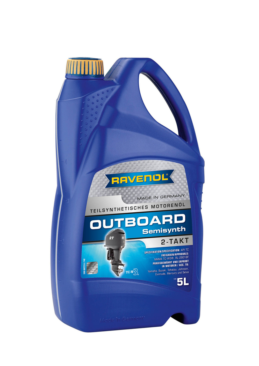 Масло Ravenol Outboardoel 2T Teilsynth полусинтетическое 5л