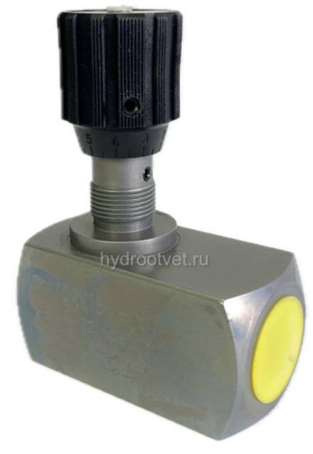DRV16-1-10/V - Дроссель трубного монтажа c рукояткой, G3/4, обратный клапан - есть