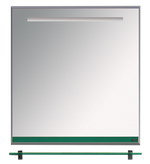 Джулия - 60 Зеркало  с полочкой 12 мм зеленое