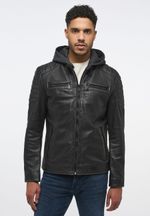 Куртка men's straight biker jacket with det. jersey hood MU-M23-77-1000