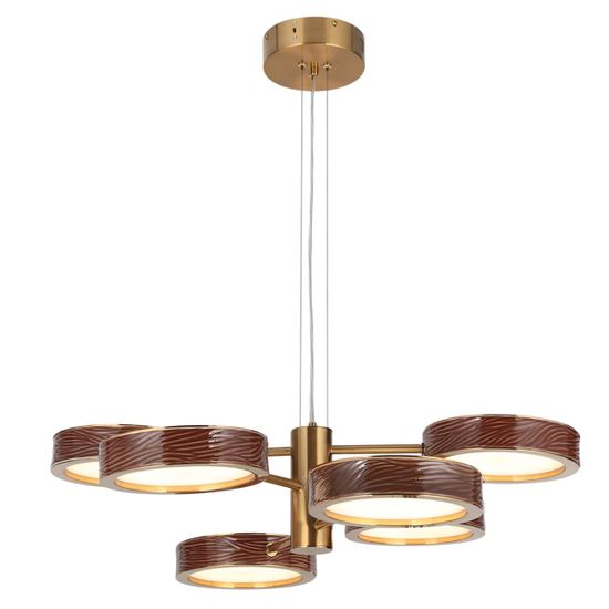 5450/99LB L-VISION ODL_EX26 коричневый/античная бронза/металл/керамика/хрусталь/акрил Подвес LED x 99W 2000К/3000K/4000K/переключ. RIVIERA