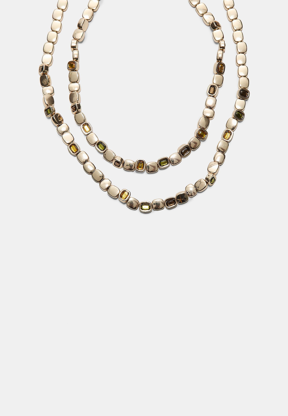 STRADIVARIUS Комплект из 2 ожерелий, золотой