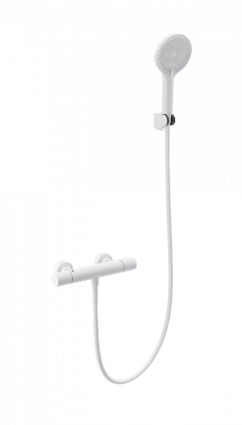 Смеситель для душа с термостатом WONZON & WOGHAND INN1, Белый матовый (WW-B3013-A-MW)