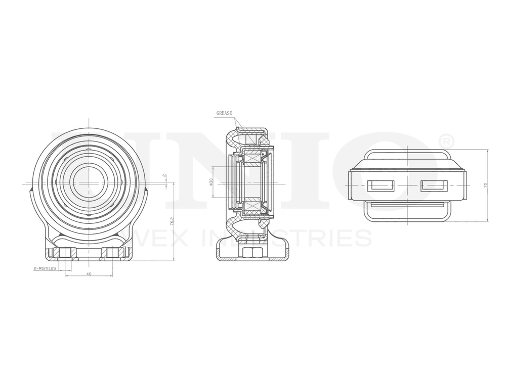 Опора карданного вала UNIO RMP-15177