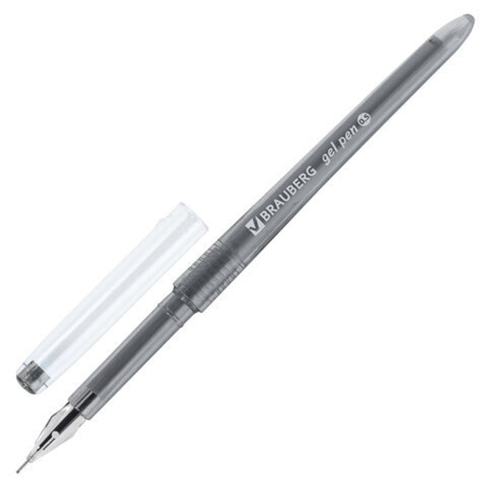 Ручки гелевые BRAUBERG DIAMOND, НАБОР 12 ЦВЕТОВ, узел 0,5 мм, линия письма 0,25 мм, 143377