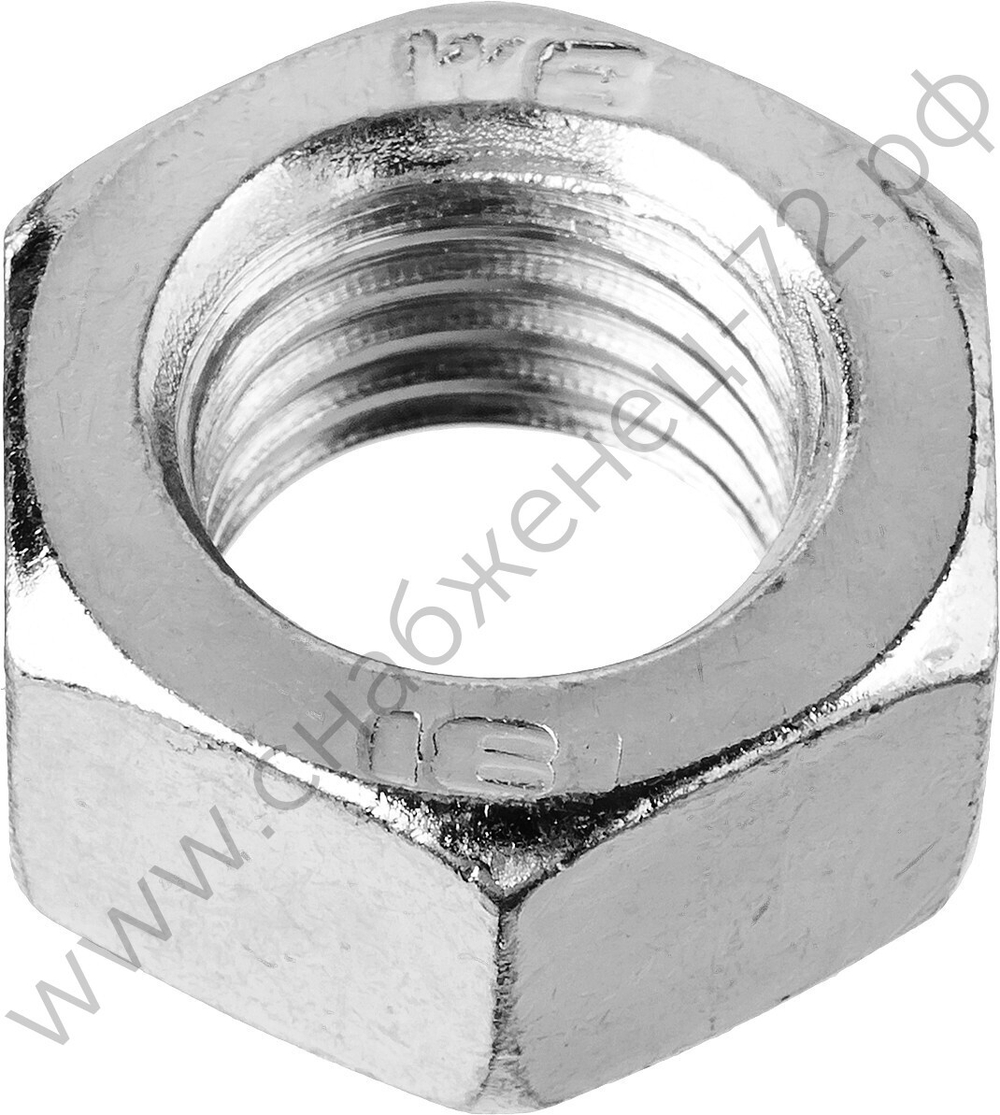 ЗУБР ГОСТ ISO 4032-2014 кл. пр. 6, M6, шестигранная гайка, цинк, 25 шт (303556-06)