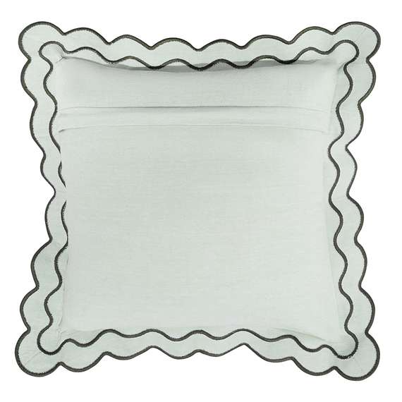 Чехол на подушку с контрастным кантом зеленого цвета из коллекции trendy ruffles, 40х40 см