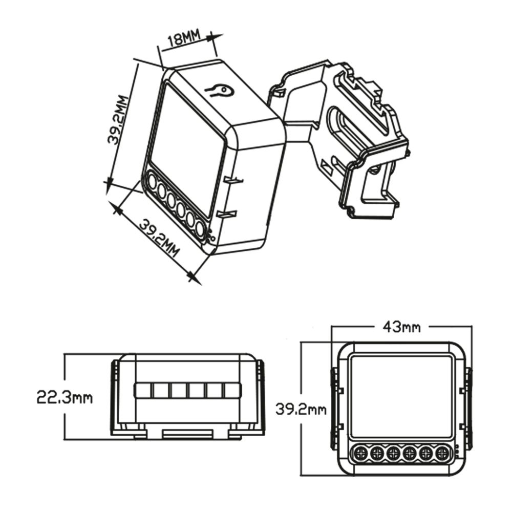 UCH-A301 2C-WF WHITE Умное реле Wi-Fi. 2 канала. 100-240В. 2x10А. 2x2200Вт. 2x250Вт для светодиодов. Встраиваемое. Голосовое управление+приложение UnielSmart. TM Uniel