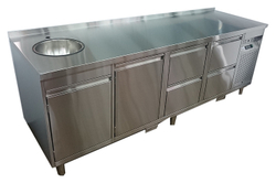 Нейтральная секция с мойкой Gastrolux l=460 мм