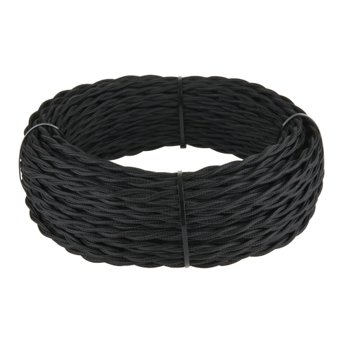 Ретро кабель витой 3х2,5 (черный) 20 м W6453308