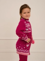 Кардиган вязаный на молнии для девочки