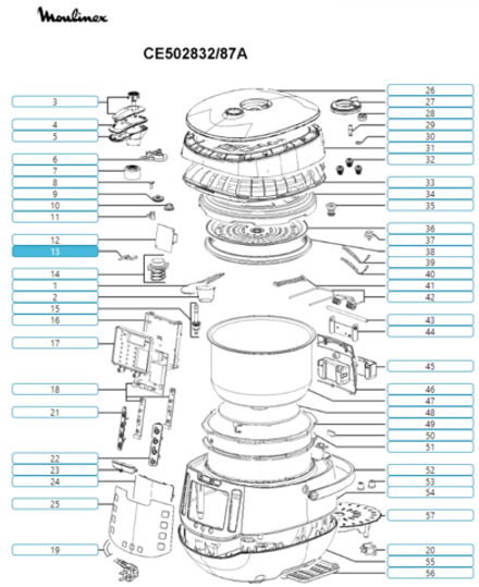 Пружина крышки для мультиварки Moulinex SS-994468