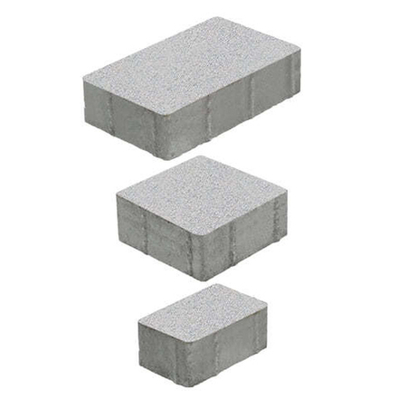 Тротуарная плитка СТАРЫЙ ГОРОД - Стандарт Белый, комплект из 3 видов плит