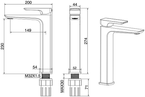 Смеситель для раковины Allen Brau Infinity 5.21002-00